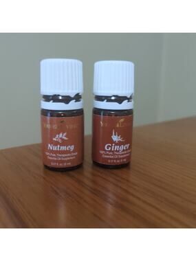 Young Living essential oil ginger and nutmeg 5ml partial bottles